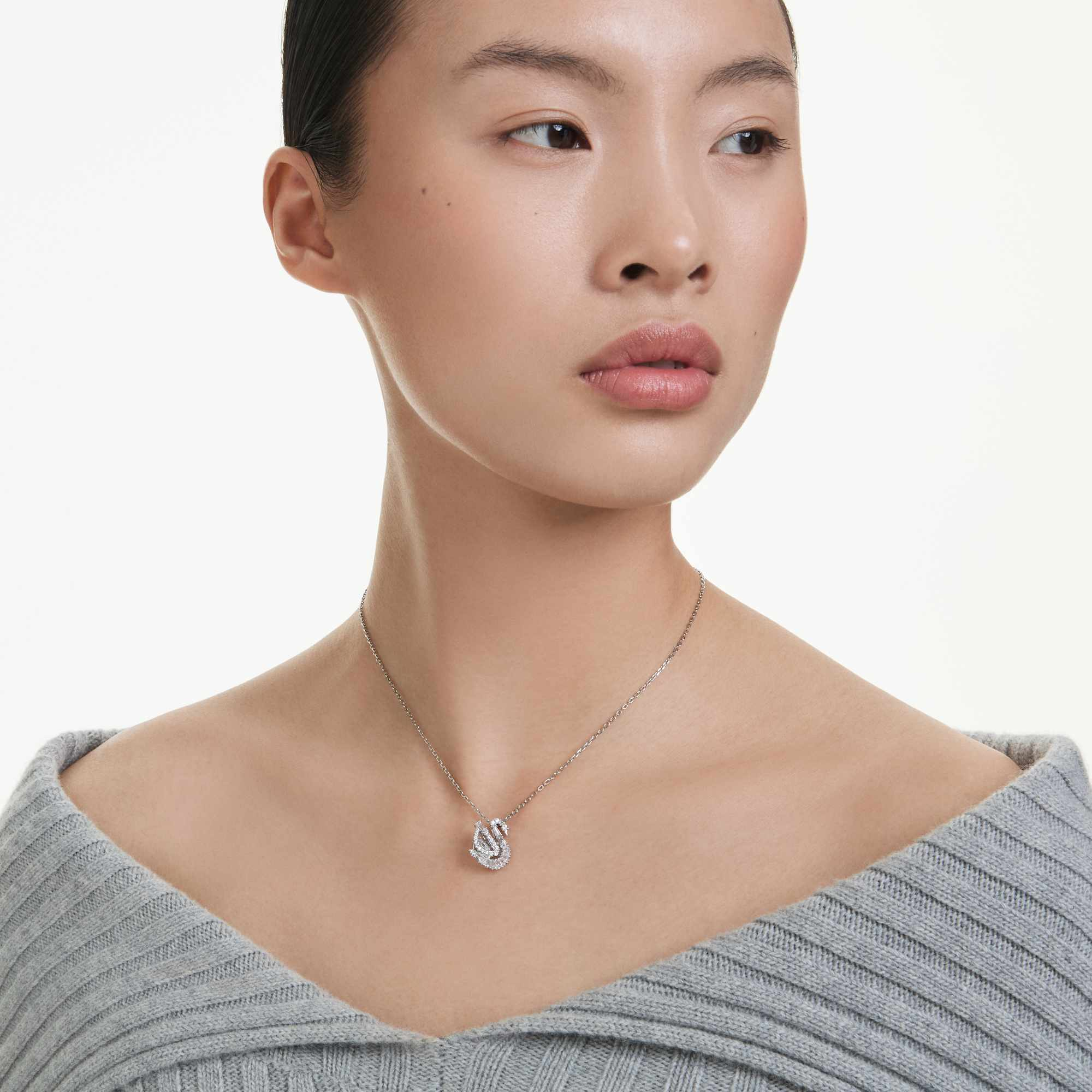 Swarovski Swan Ogrlica - Bijeli Kristal
