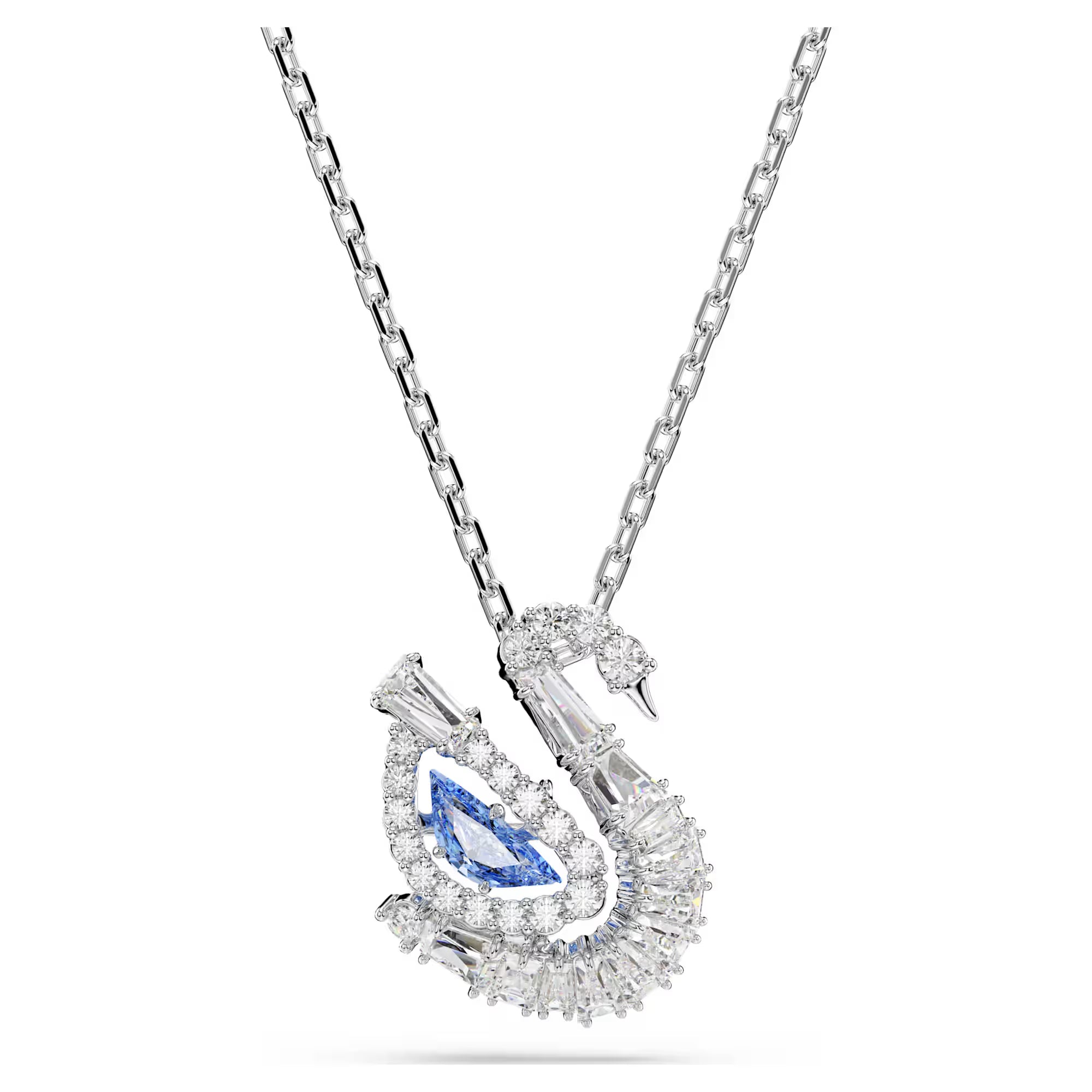 Swarovski Swan Ogrlica - Plavi Kristal