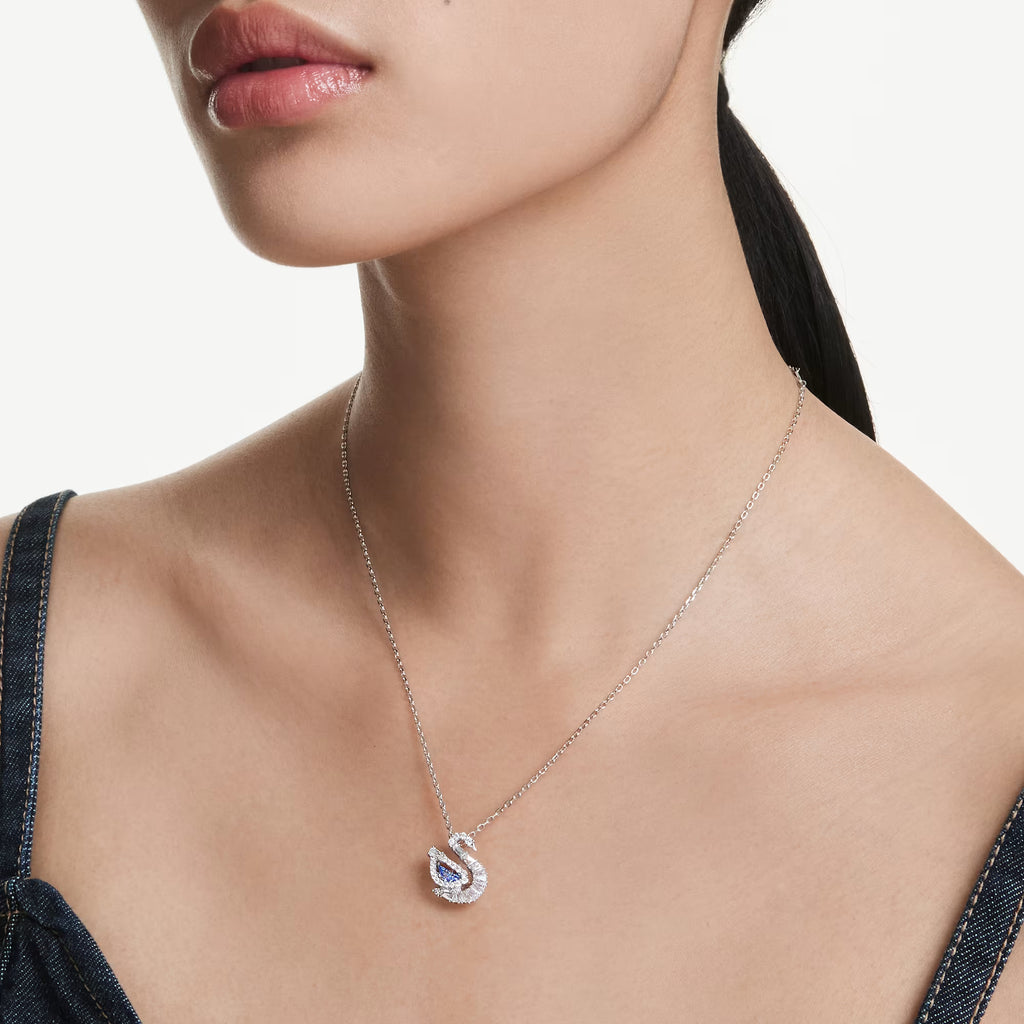 Swarovski Swan Ogrlica - Plavi Kristal